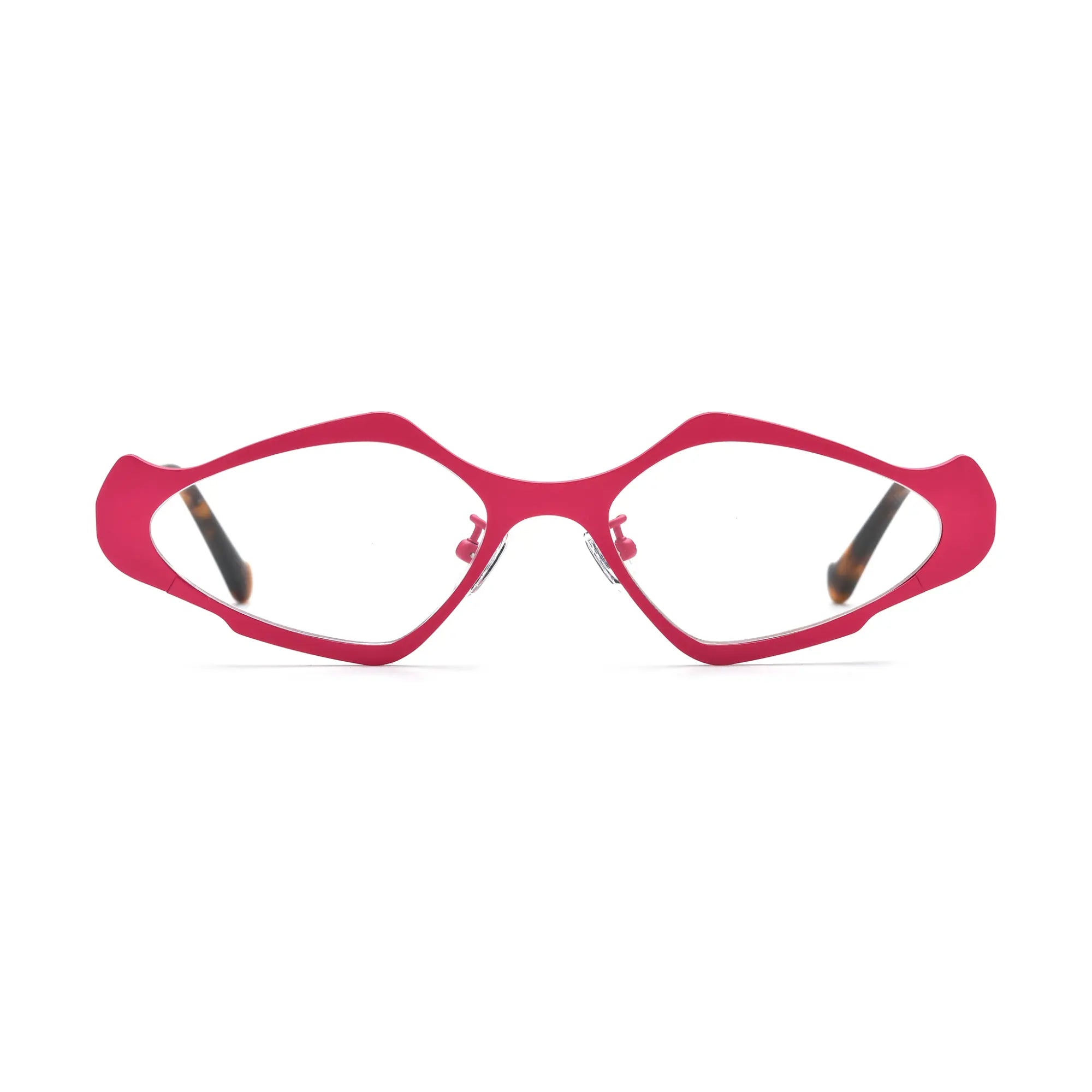 VoyueLens™ Fuchsia Indigo Polygon Eyeglasses – Front View – SKU VL185811-C4